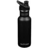 Klean Kanteen Classic Narrow 532ml Bottle Sport Cap Black -Military 1st Shop Classic Narrow Black 01