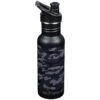 Klean Kanteen Classic Narrow 532ml Bottle Sport Cap Black Camo -Military 1st Shop Classic Narrow Black Camo 01