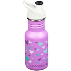 Klean Kanteen Kid Kanteen 355ml Classic Narrow Bottle Sport Cap Orchid Hearts