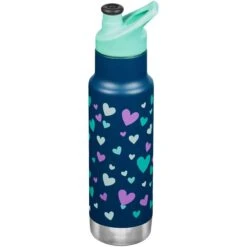 Klean Kanteen Kid Kanteen 355ml Classic Insulated Bottle Sport Cap Navy Hearts 5 Klean Kanteen Kid Kanteen 355ml Classic Insulated Bottle Sport Cap Navy Hearts -Military 1st Shop Kid Kanteen Narrow Hearts 02