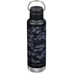 Klean Kanteen 592ml Classic Vacuum Insulated Bottle Loop Cap Black Camo