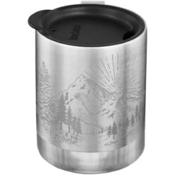 Klean Kanteen 355ml Insulated Camp Mug W/Tumbler Lid Mountain-Brushed Stainless -Military 1st Shop Klean Kanteen Insulated Mug Mountain Brushed Stainless 05