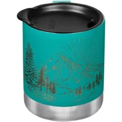 Klean Kanteen 355ml Insulated Camp Mug W/Tumbler Lid Mountain-Porcelain -Military 1st Shop Klean Kanteen Inulated Mug Mountain Porcelain 05
