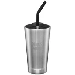Klean Kanteen 473ml Tumbler Vacuum Insulated Straw Lid Brushed Stainless