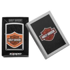 Zippo Harley Davidson Lighter High Polish Chrome -Military 1st Shop Z60004741 Zippo Harley Davidson High Polish Chrome 03
