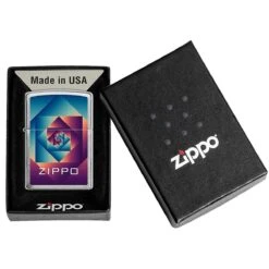 Zippo Design Illusion Lighter Brushed Chrome 7 Zippo Design Illusion Lighter Brushed Chrome -Military 1st Shop Z6005582 Zippo Design Illusion Lighter Brushed 03