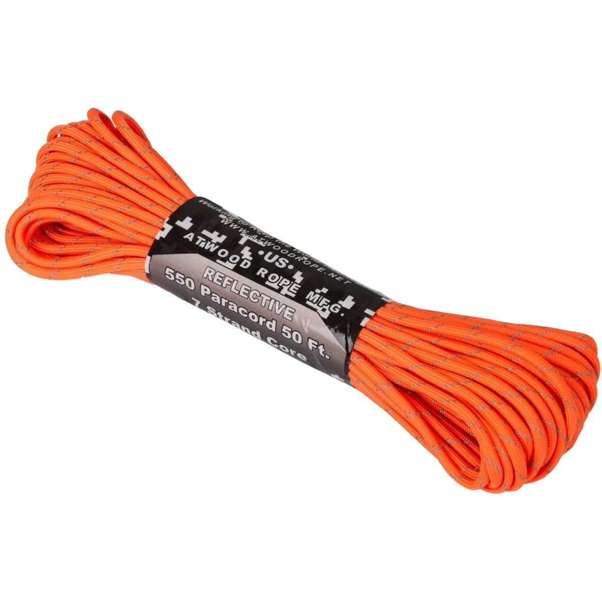 Atwood Rope 50ft 550 Reflective Paracord Orange 3 Atwood Rope 50ft 550 Reflective Paracord Orange
