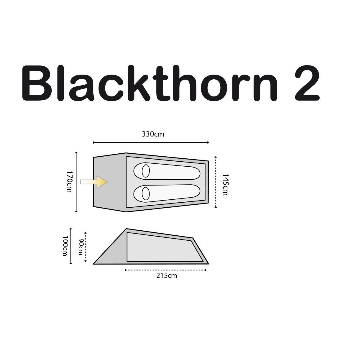 Highlander Blackthorn 2 Tent Hunter Green/Orange Trim 5 Highlander Blackthorn 2 Tent Hunter Green/Orange Trim - Image 3