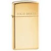 Zippo Slim High Polish Brass Engraved Lighter -Military 1st Shop zippo slim high polish brass reg 1